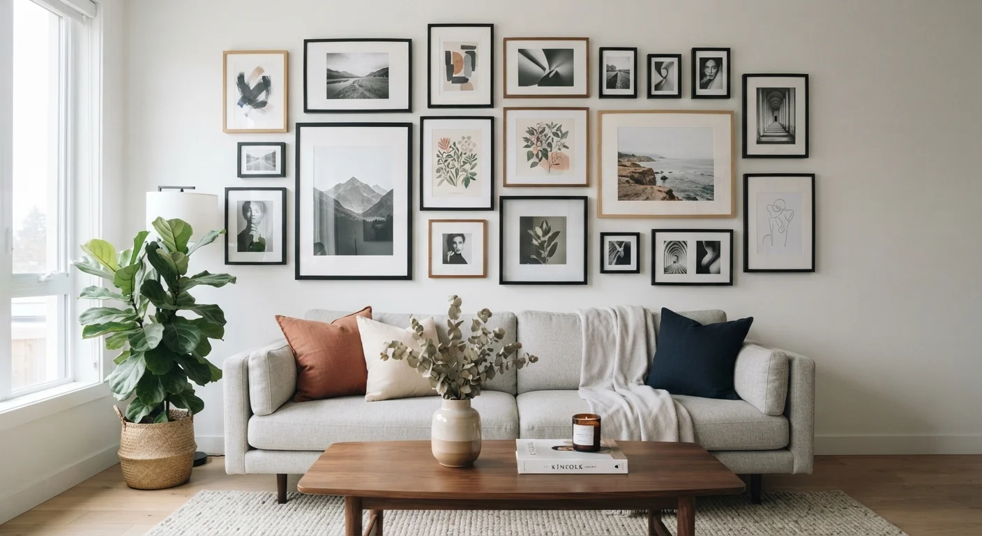Gallery Walls Done Right: Layout, Spacing, and Framing Decisions That Actually Hold Up
